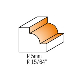 Fresa com Raio Côncavo HW Ø21x5mm - marca CMT - Cód. 727.050.11